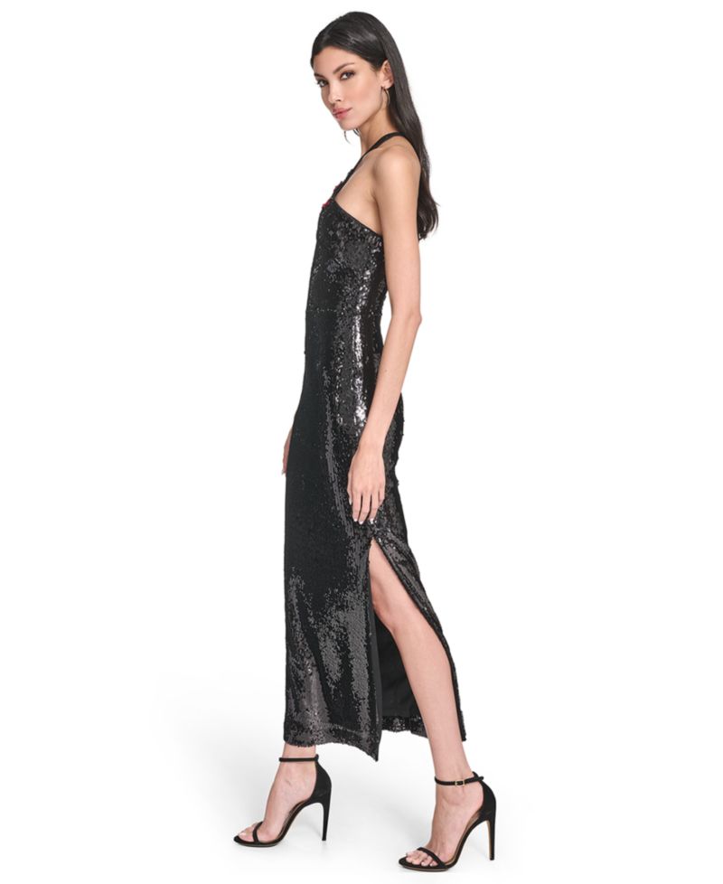 Women's Sequined Halter Neck Dress