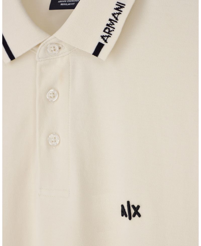 Men's Pique Tipping Wording Polo Shirt