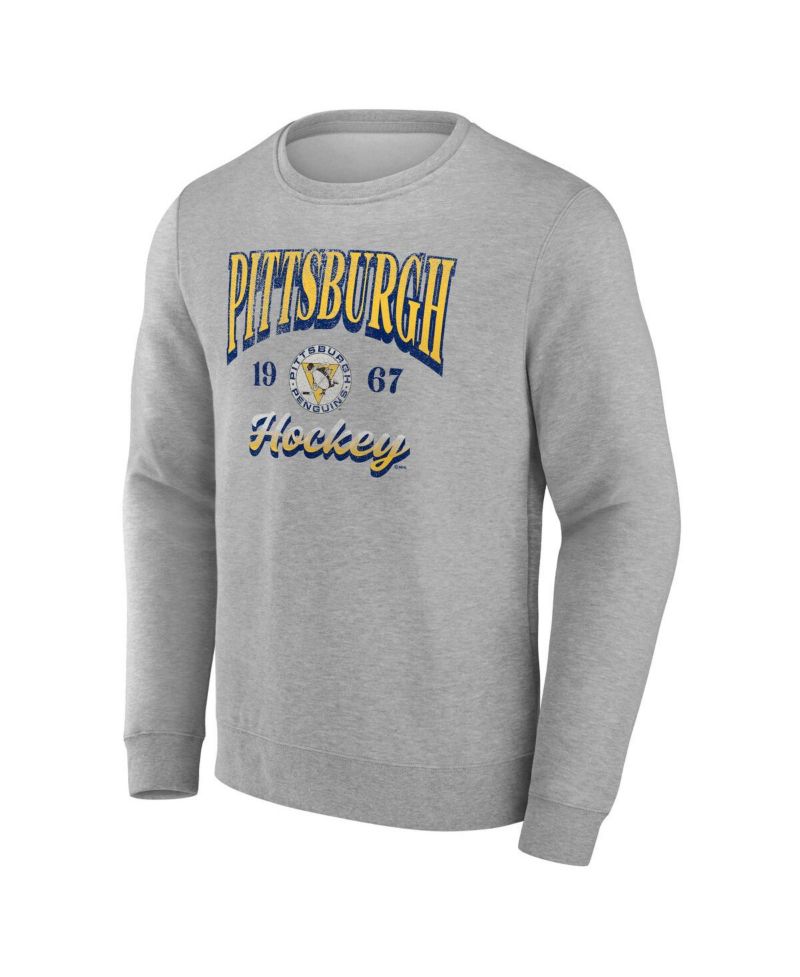 Men's Gray Pittsburgh Penguins Nimbus Fleece Pullover Sweatshirt