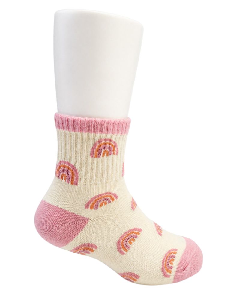 Girls' Toddler 4-8.5 Mid Crew Socks, 8-Pack