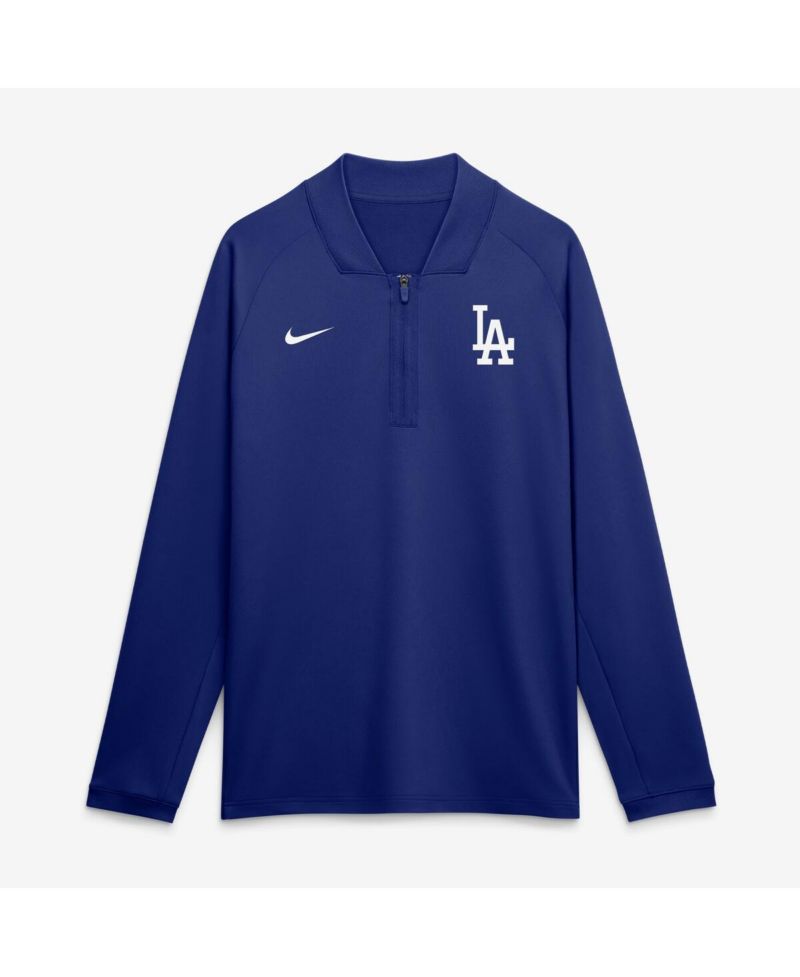 Men's Royal Los Angeles Dodgers Authentic Collection Dri-FIT Raglan Half-Zip Pullover