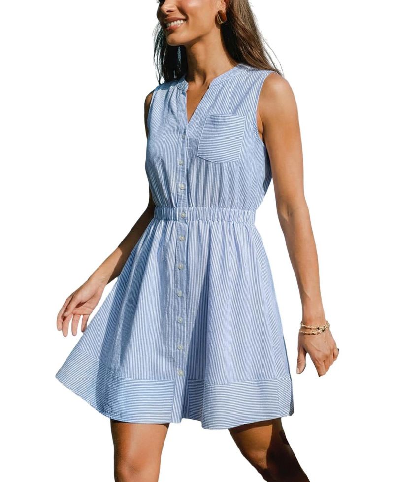 Women's Sea Bliss Striped Mini Beach Dress