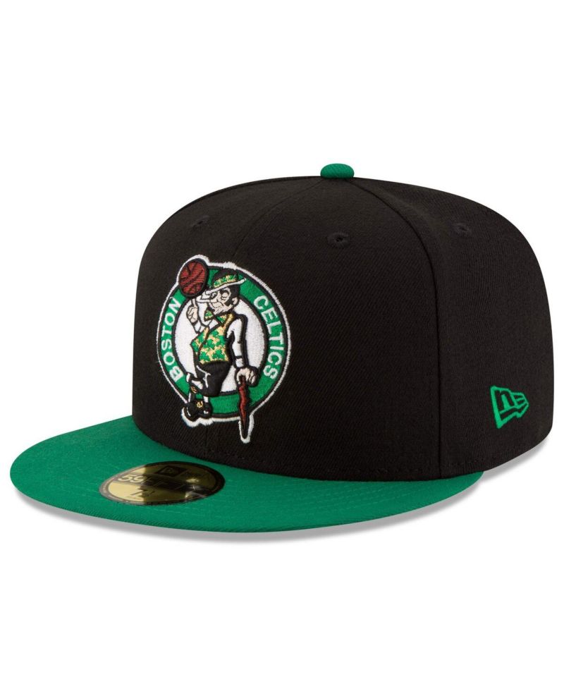 Men's Black/Green Boston Celtics Team Color 2Tone 59FIFTY Fitted Hat