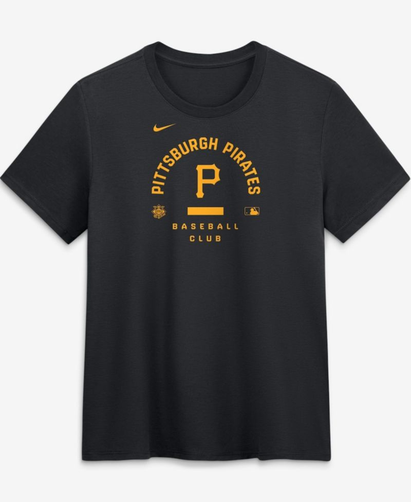 Women's Black Pittsburgh Pirates Authentic Collection Early Work Tri-Blend Dri-FIT T-Shirt