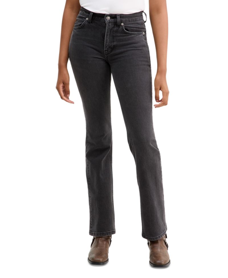 Women's Double Knot Cotton High-Rise Bootcut Jeans