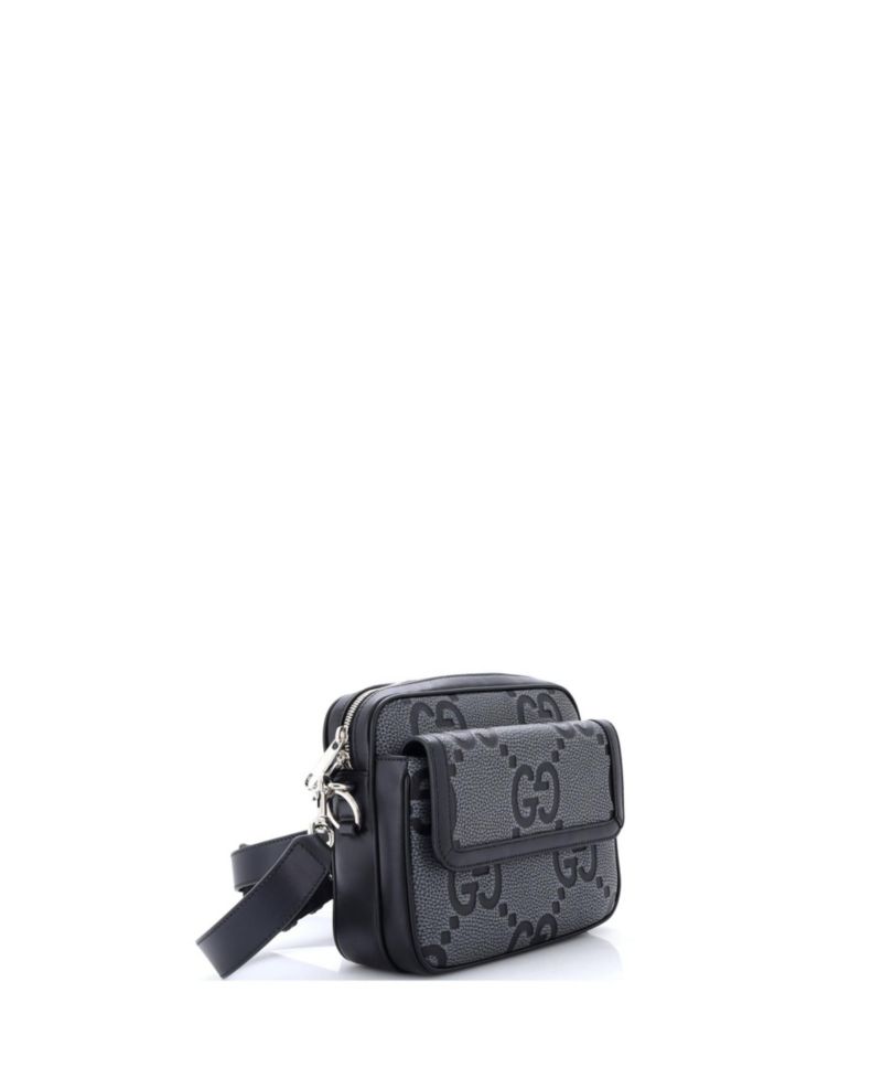 Small Front Pocket Crossbody Messenger Jumbo GG Embossed Leather