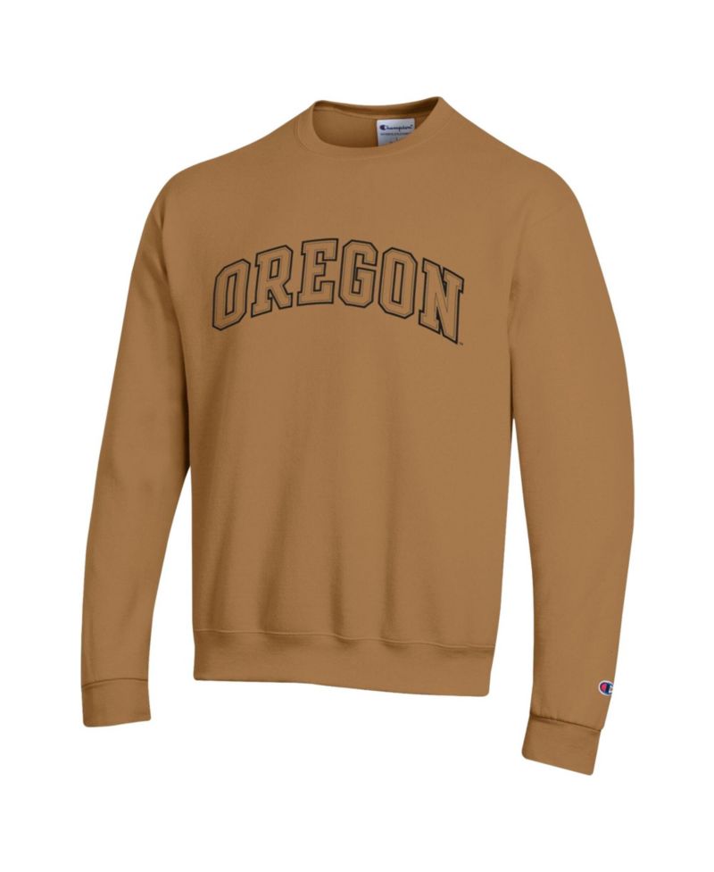 Men's Brown Oregon Ducks Latte Fleece Sweatshirt