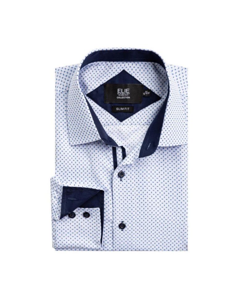 Men's Slim Fit Micro Ditsy Button-Down Shirt