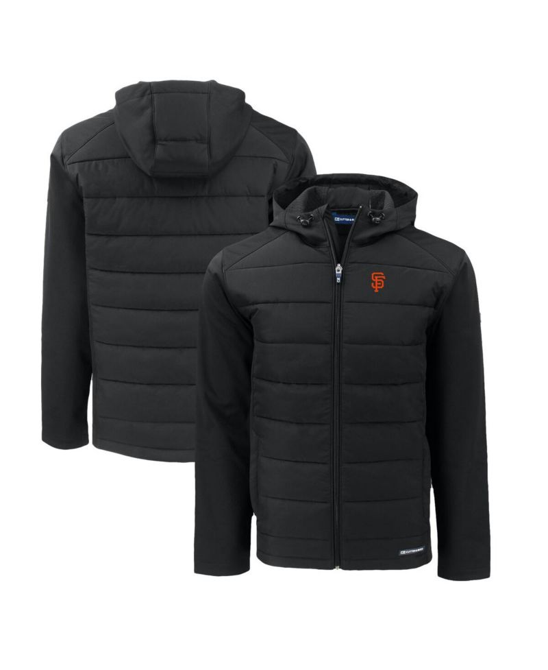 Men's Black San Francisco Giants Evoke Hybrid Eco Softshell Full-Zip Hoodie