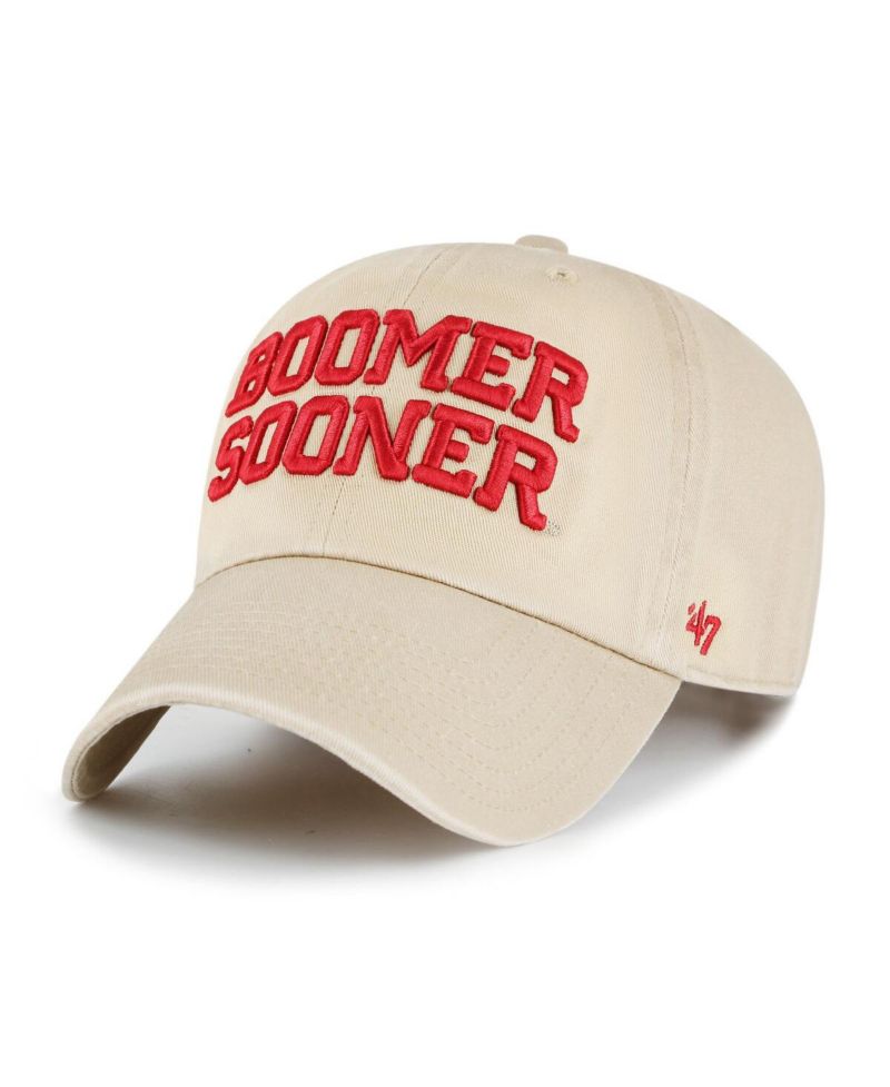 Men's Tan Oklahoma Sooners Clean Up Adjustable Hat