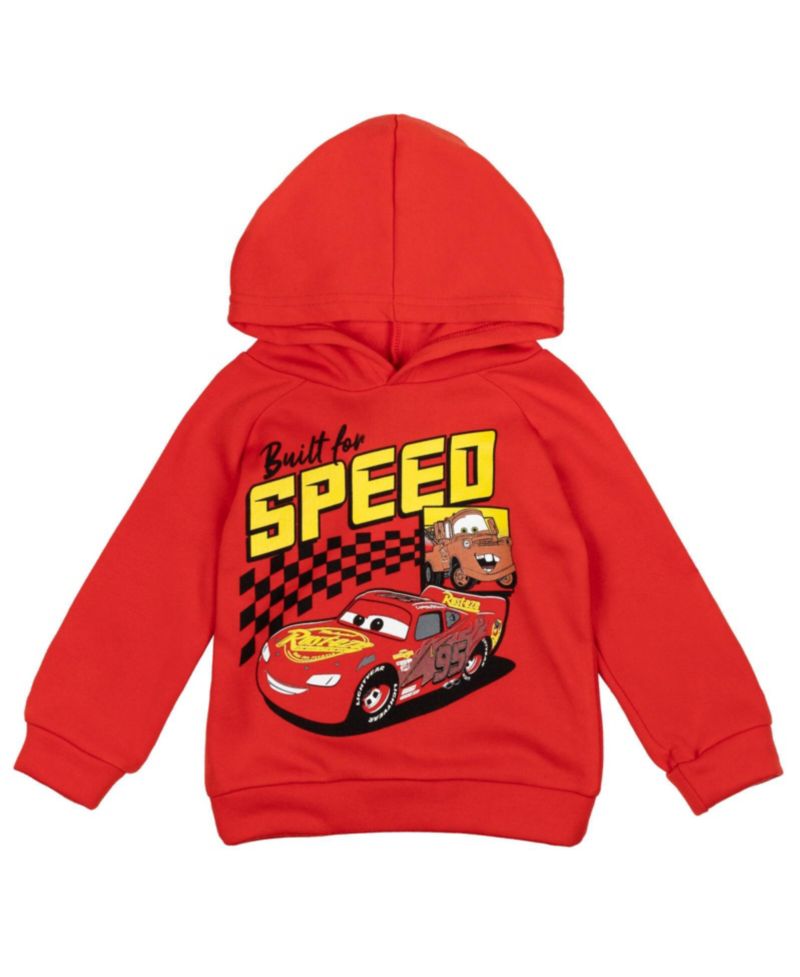 Boys(6-12)Lightning McQueen Fleece Pullover Hoodie and Pants Outfit Set
