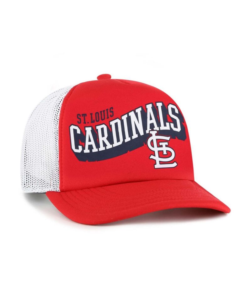 Men's Red St. Louis Cardinals Meander Foam Trucker Snapback Hat