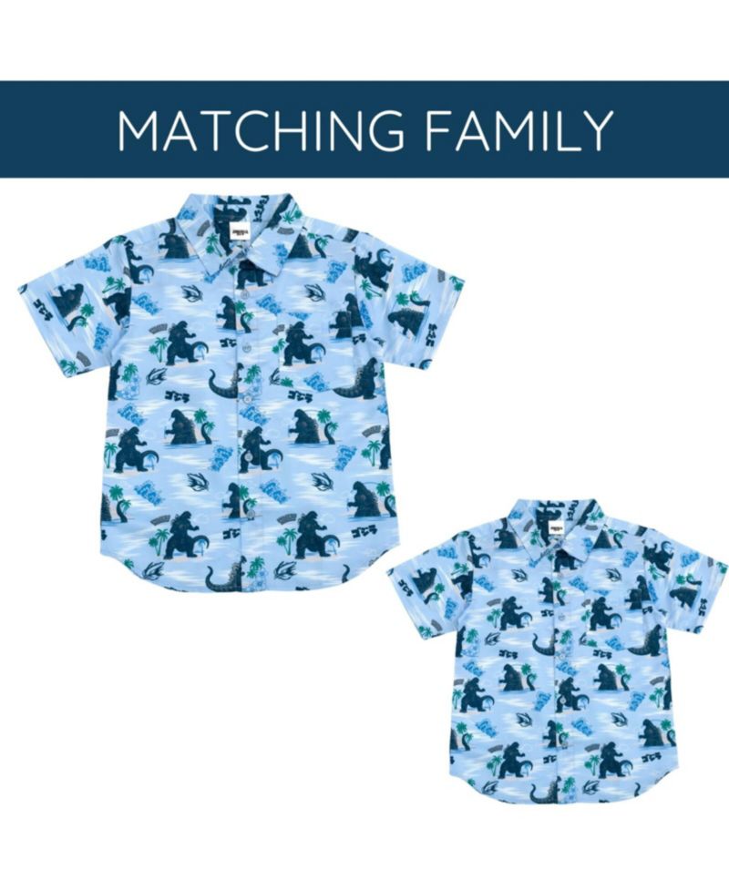 Toddler Boys Matching Family Hawaiian Button Down Dress Shirt