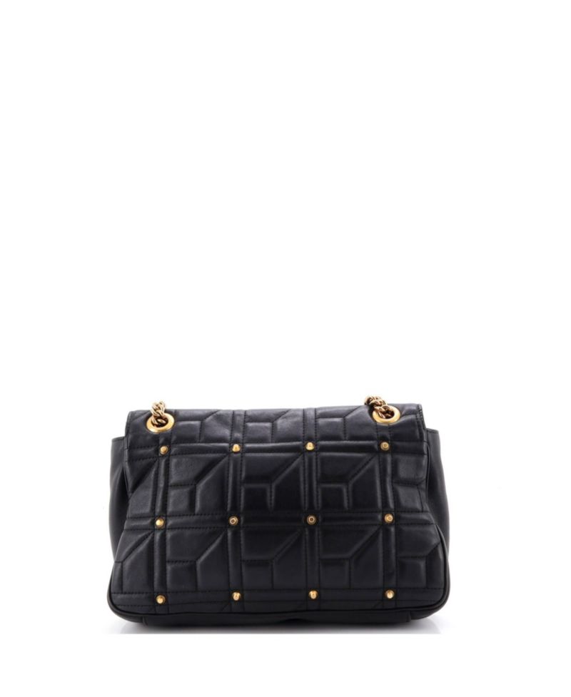 Medium GG Marmont Flap Bag Studded Matelasse Leather