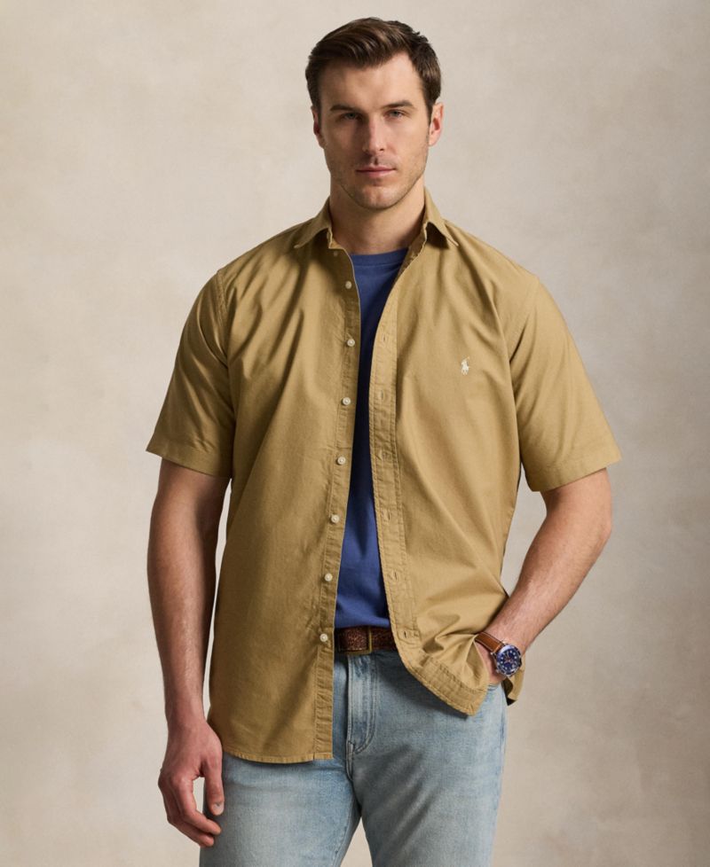 Men's Big & Tall Oxford Camp Shirt