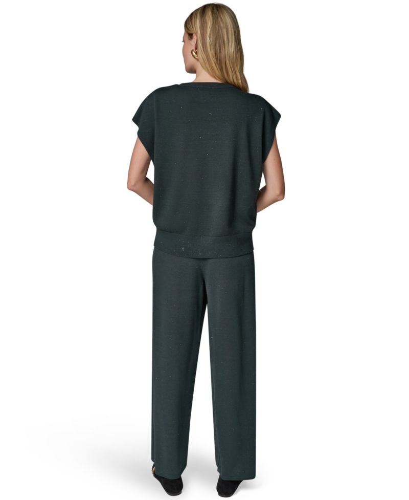Women's Crewneck Cap-Sleeve Sweater