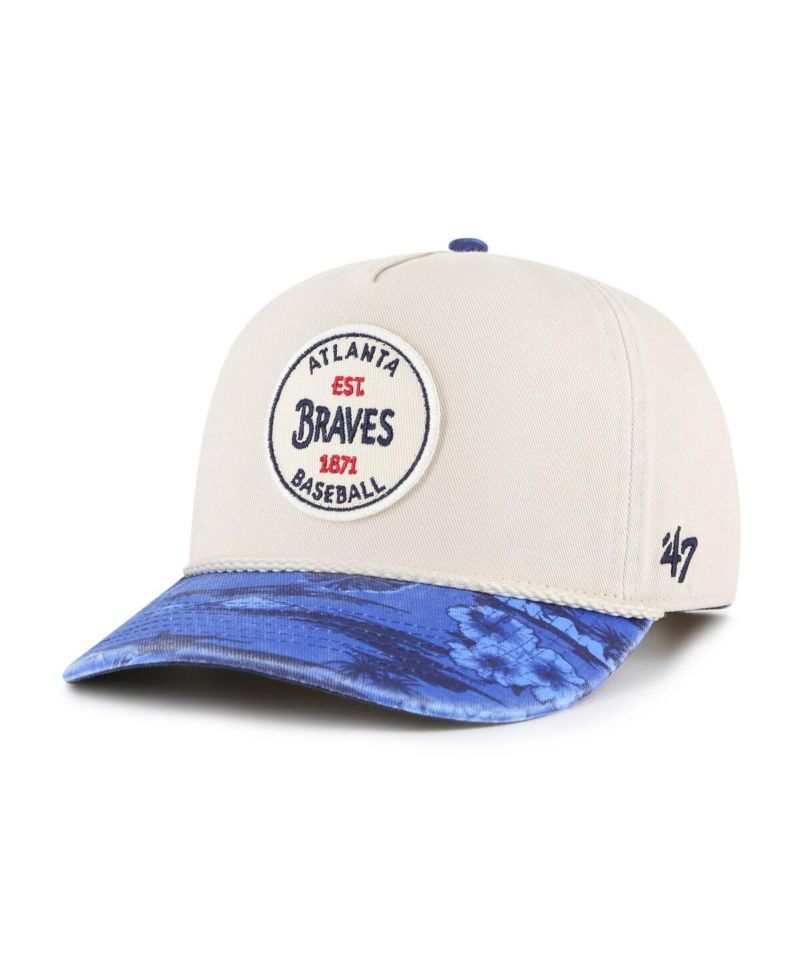 Men's Cream/Navy Atlanta Braves Fiji Rope Hitch Adjustable Hat