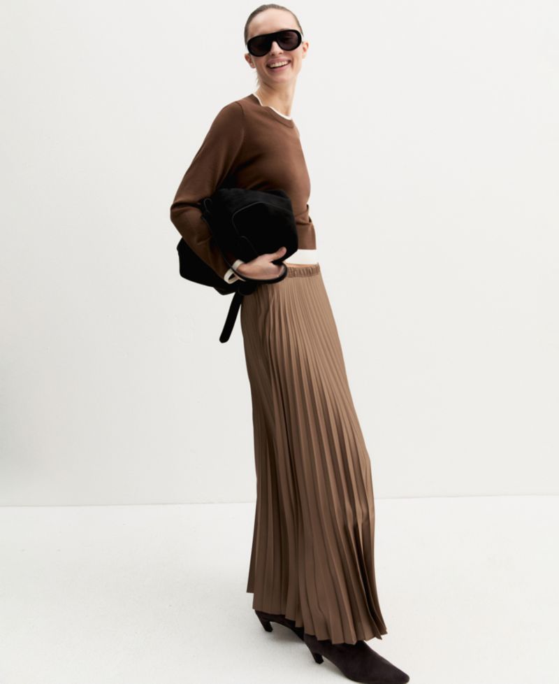 Women's Emmastrale High-Waisted Pleated Maxi Skirt