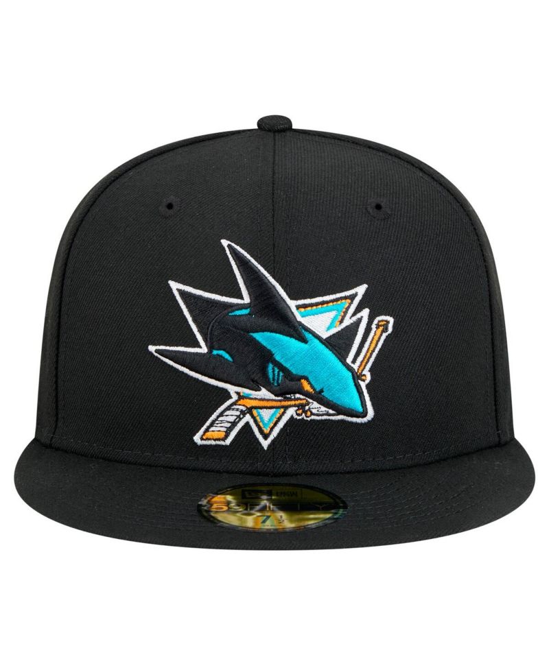 Men's Black San Jose Sharks Core 59FIFTY Fitted Hat