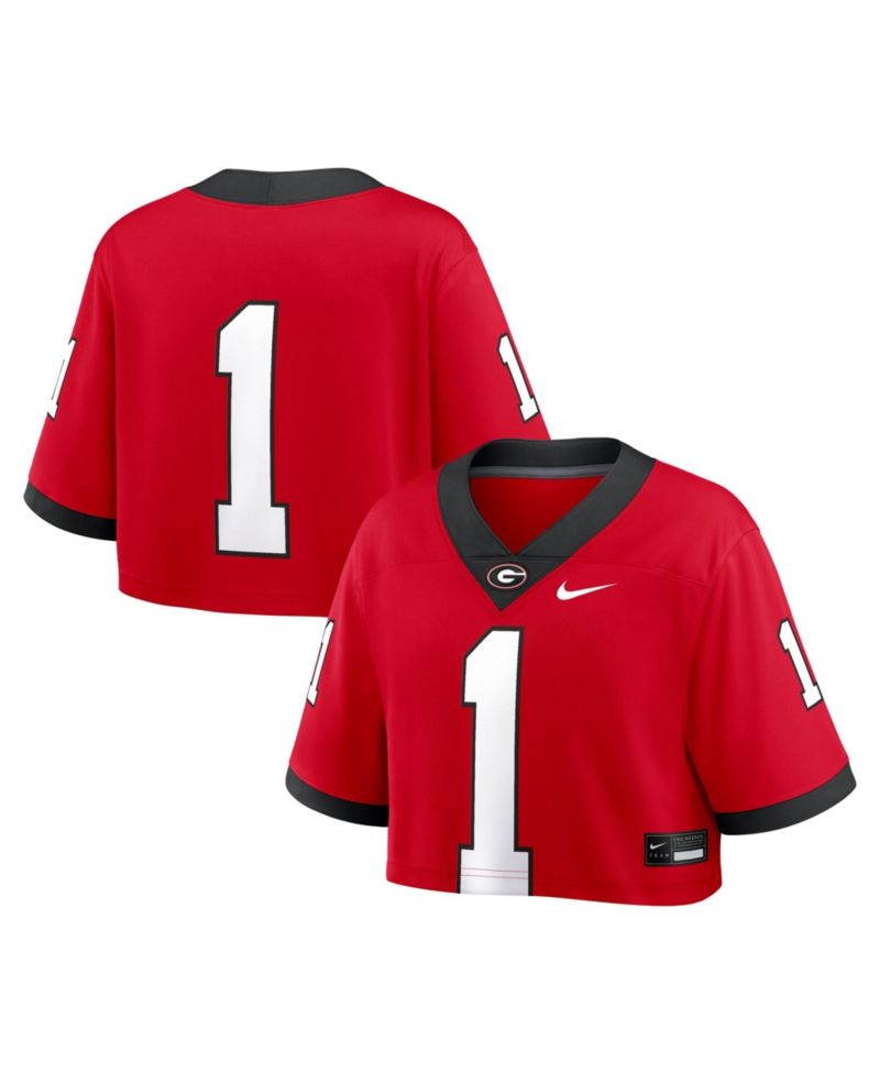 Women's Red Georgia Bulldogs Game Crop Top Jersey