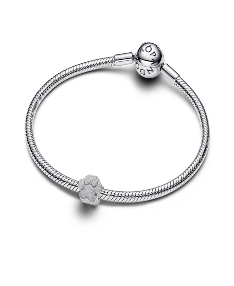 Sterling Silver Textured Paw Mini Charms