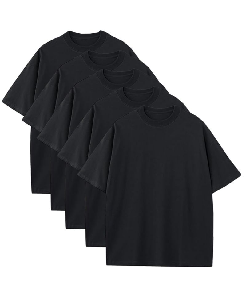 Men's 5-Pack Oversized Crewneck T-Shirt
