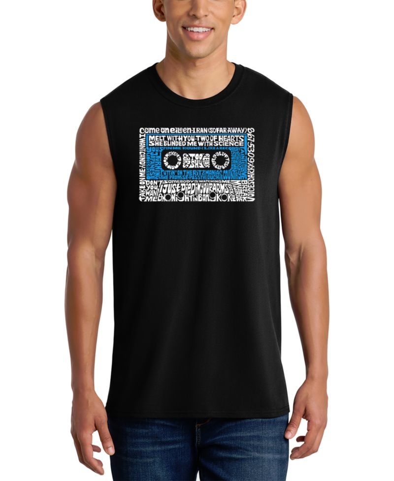 Men's Retro Cassette Tape Graphic Tank Top