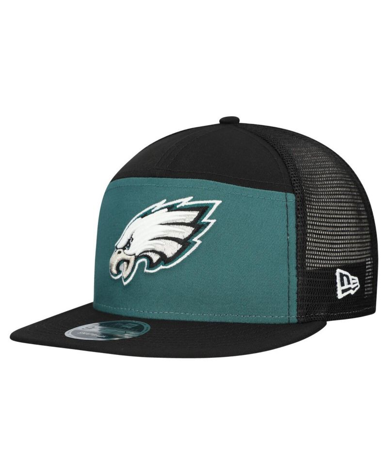 Men's Midnight Green/Black Philadelphia Eagles Outdoor Split Panel 9FIFTY Snapback Hat
