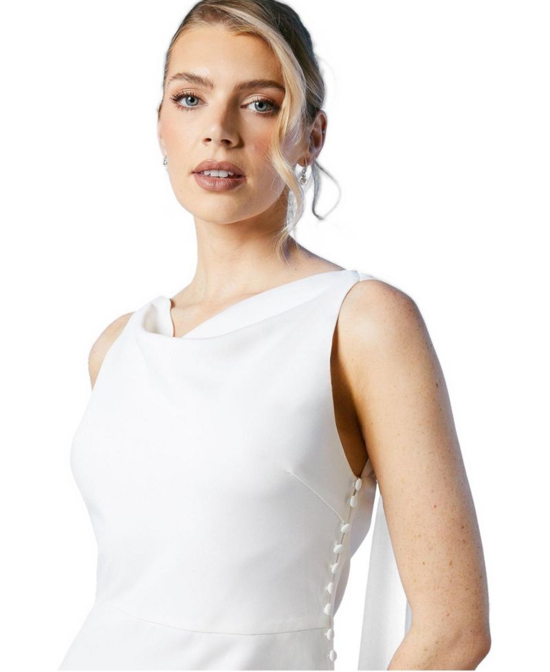Women's Chiffon Cowl Neck Maxi Dress