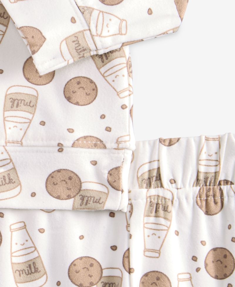 Baby 0M-24M Milk-and-Cookies-Print Soft & Cozy Sweatshirt and Sweatpants, 2-Piece Set