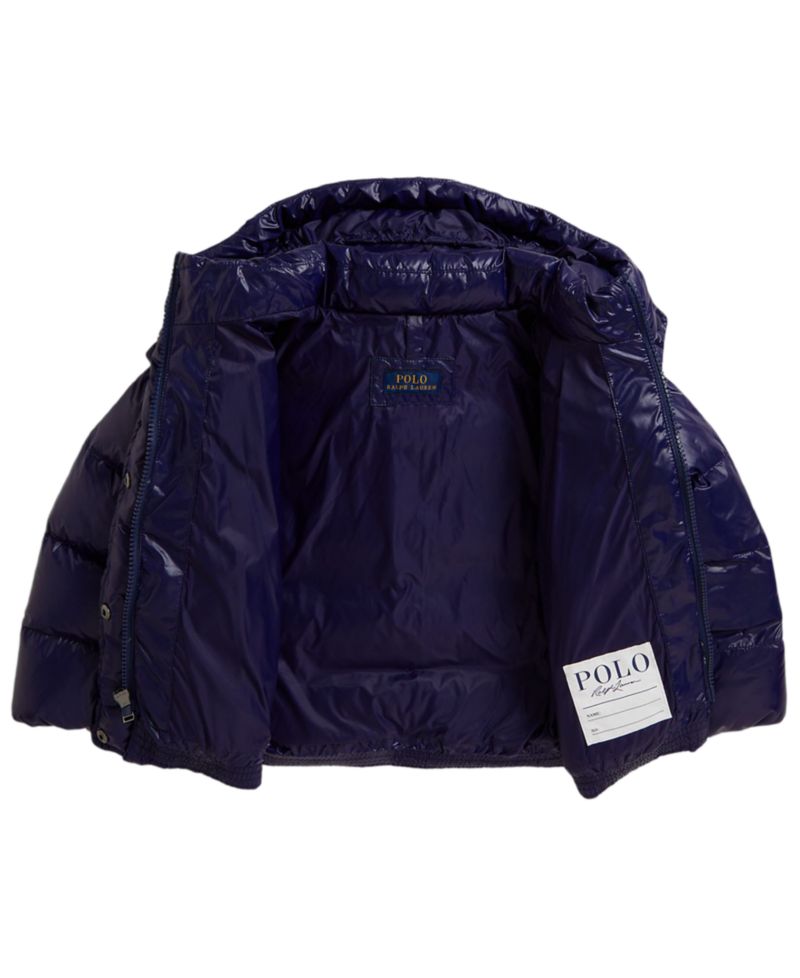 Girls' 2T-6X Glossy Down Hooded Jacket