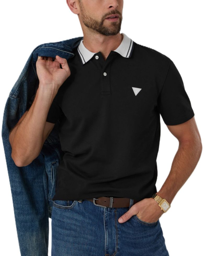 Men's Stretch Pique Slim-Fit Polo Shirt