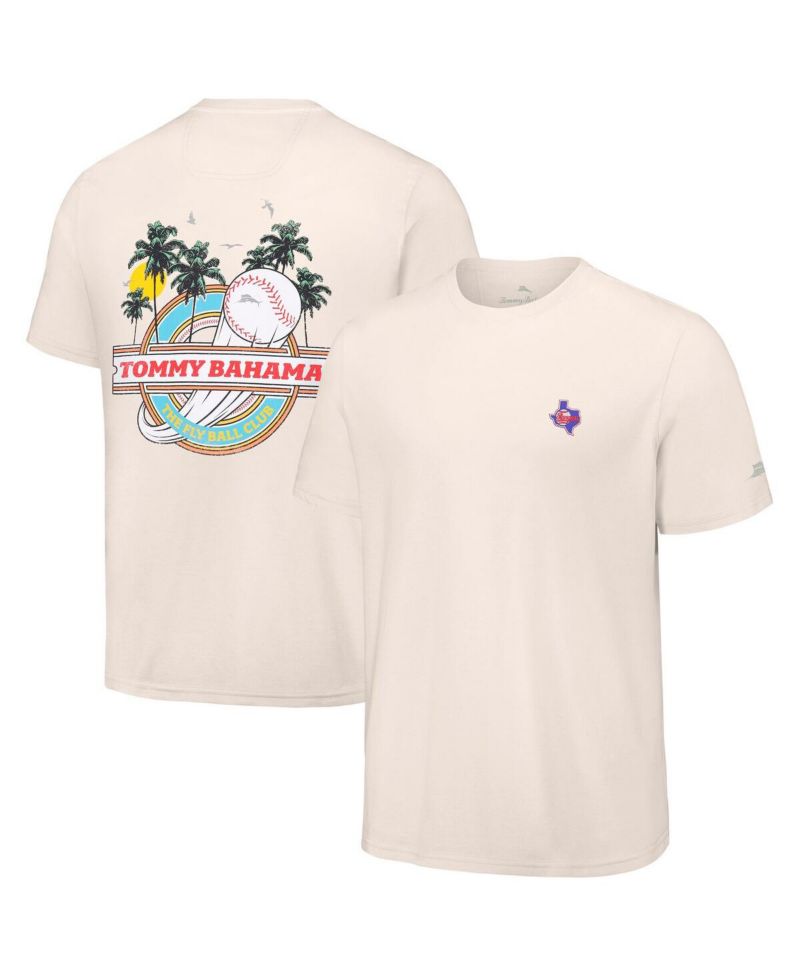 Men's Cream Texas Rangers Fly Ball Club T-Shirt