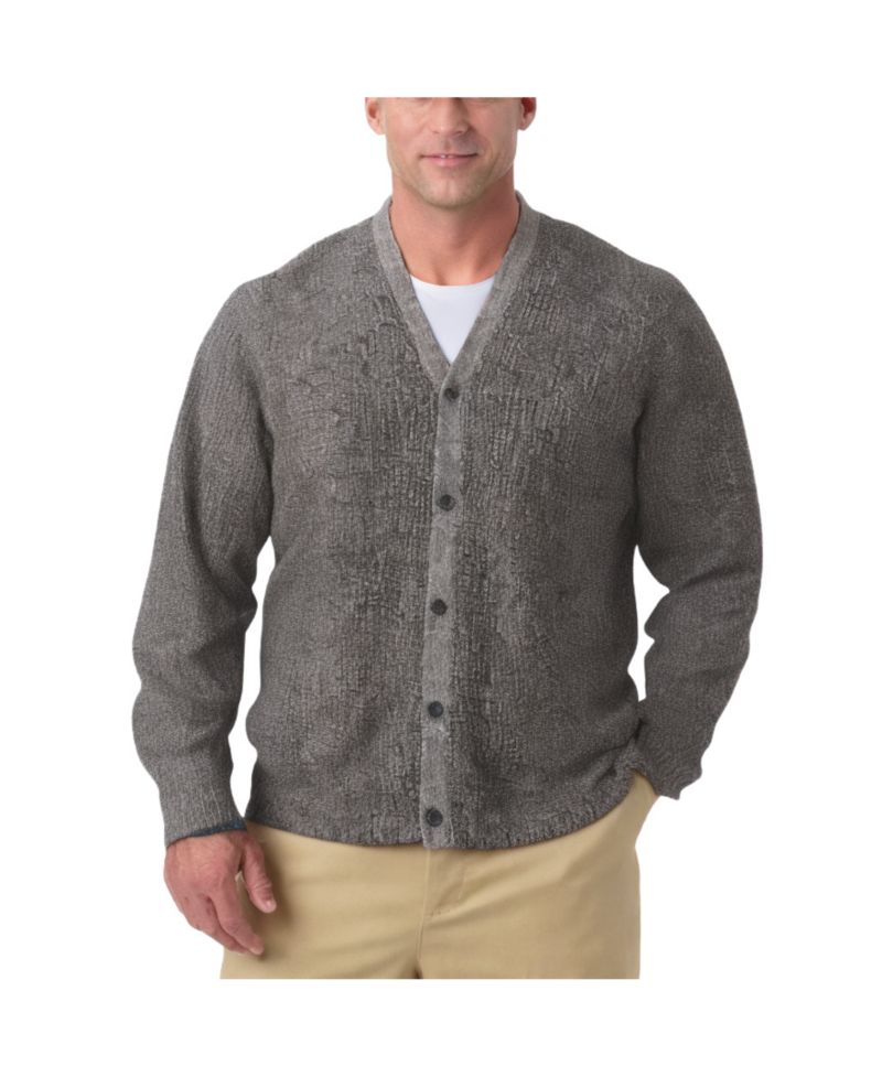Men's Shaker Knit V-Neck Cardigan Sweater