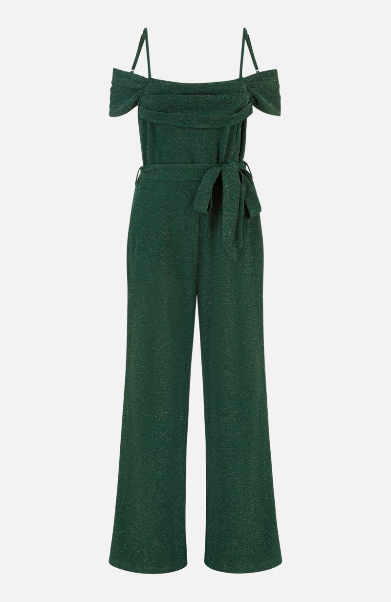 Women's Sparkle Stretch Bardot Jumpsuit