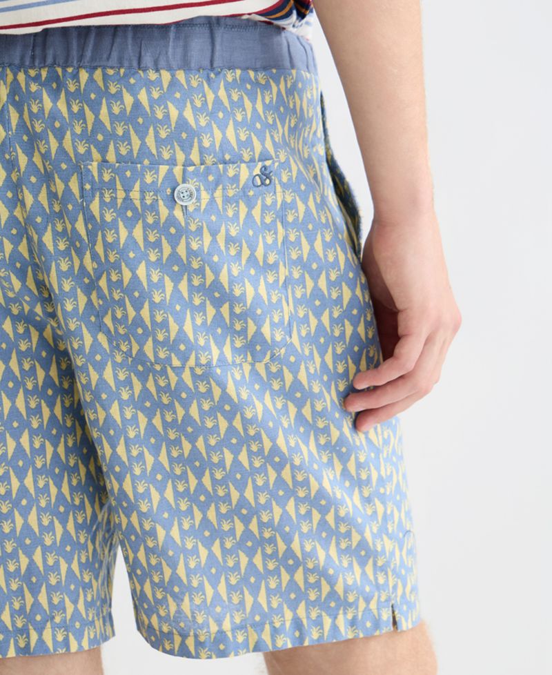 Men's Linen-Blend Fave Printed Bermuda Shorts