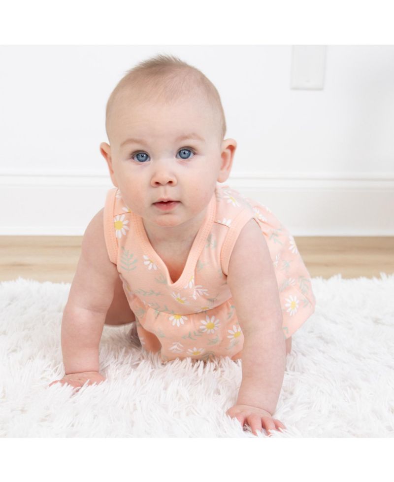Baby Girls Rompers - 2 Pack, Daisy