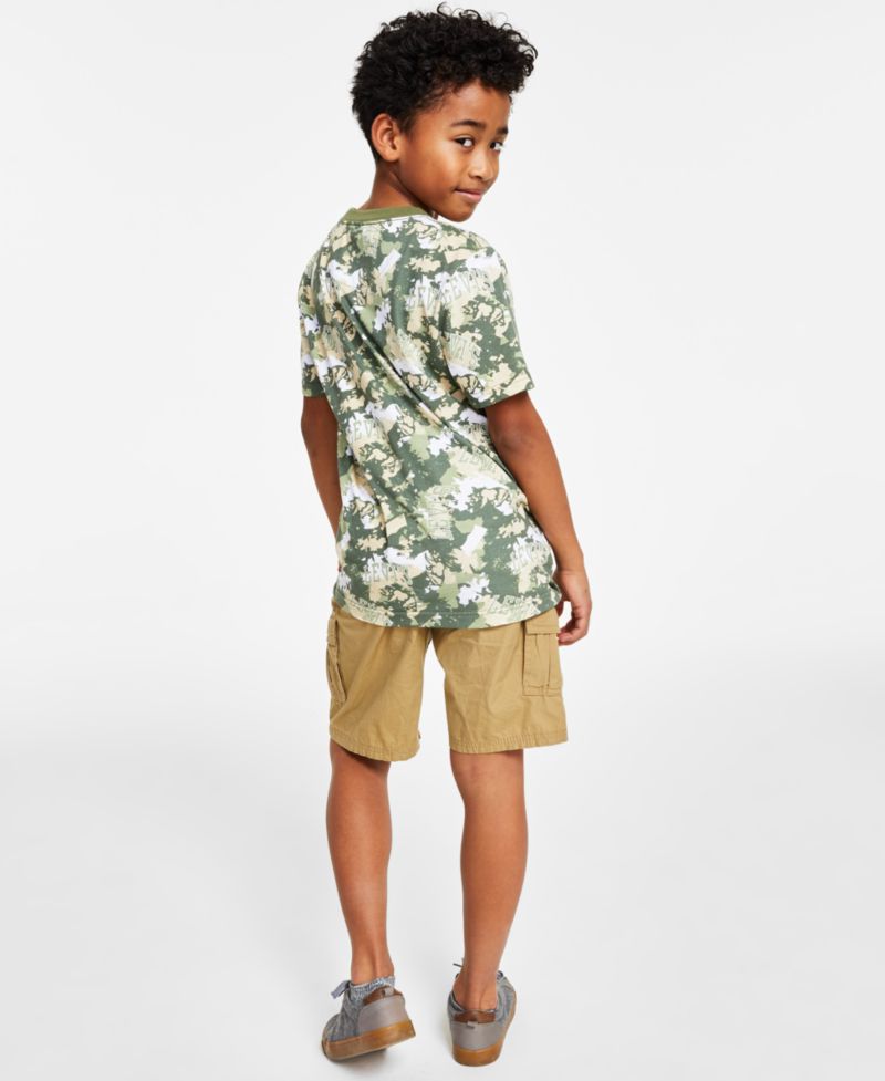 Big Boys Adjustable Waistband Cargo Pocket Shorts