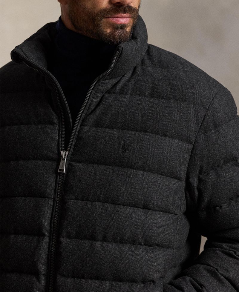 Men's Big & Tall Colden Down Quilted-Herringbone Regular-Fit Jacket