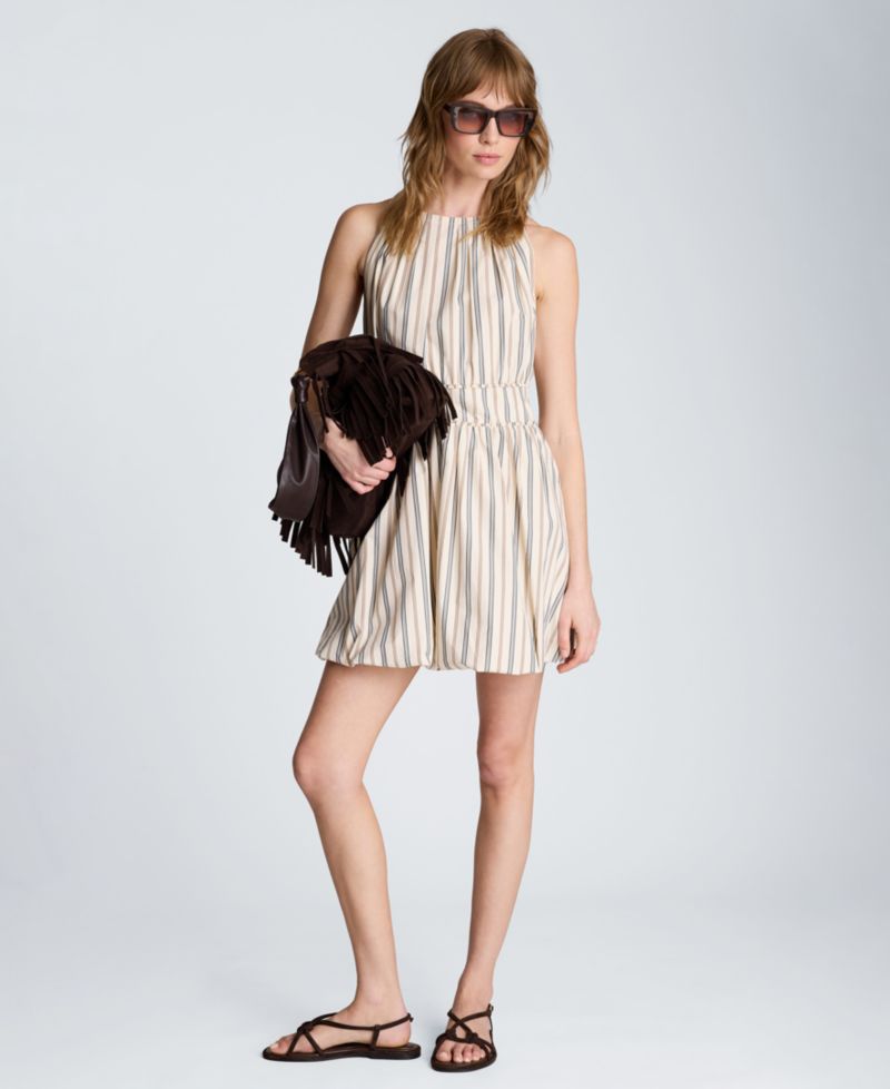 Women's Crewneck Bubble Mini Dress