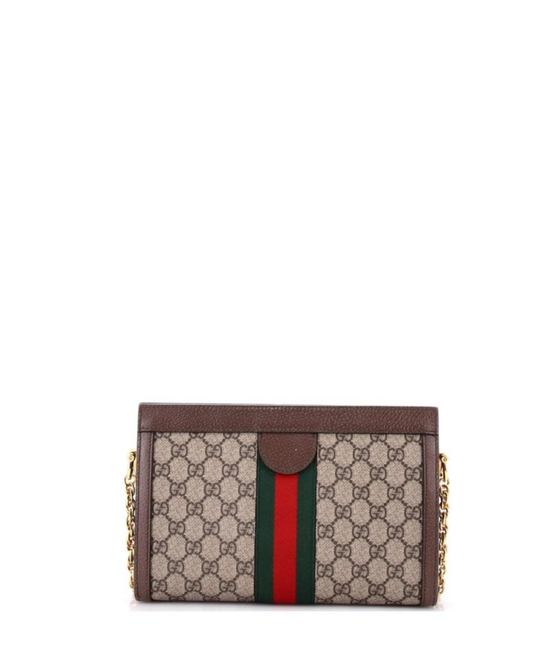 Small Ophidia Chain Shoulder Bag GG Coated Canvas
