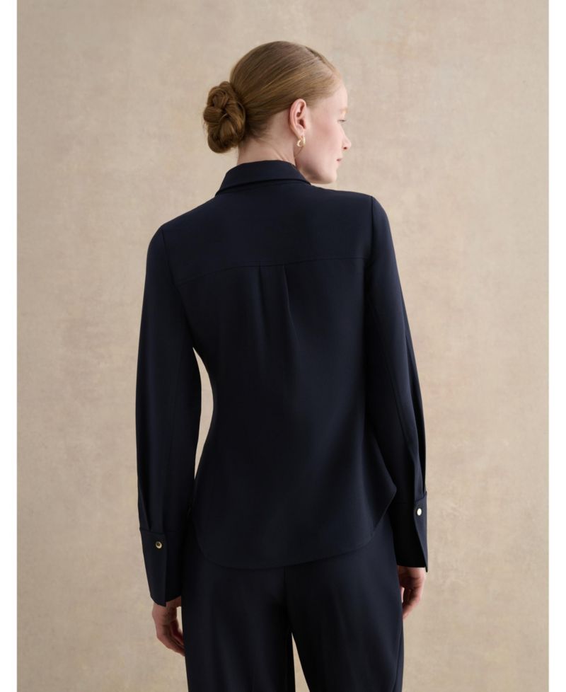 Women's Dannie Cinched-Waist Collard Shirt