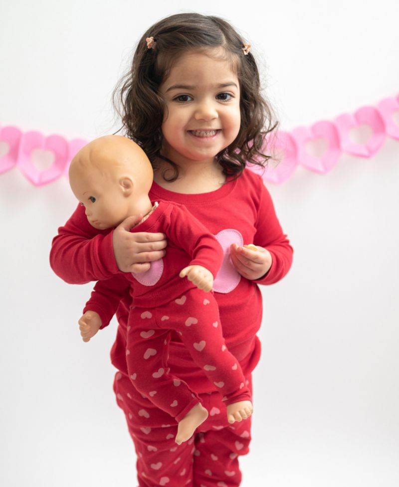 Big Girls 6-14 Matching Doll Snug-Fit Cotton Long Sleeve Pajamas
