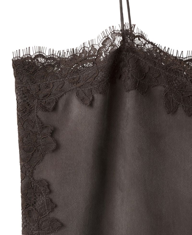 Women's Lace Camisole Side Slit Midi Dress