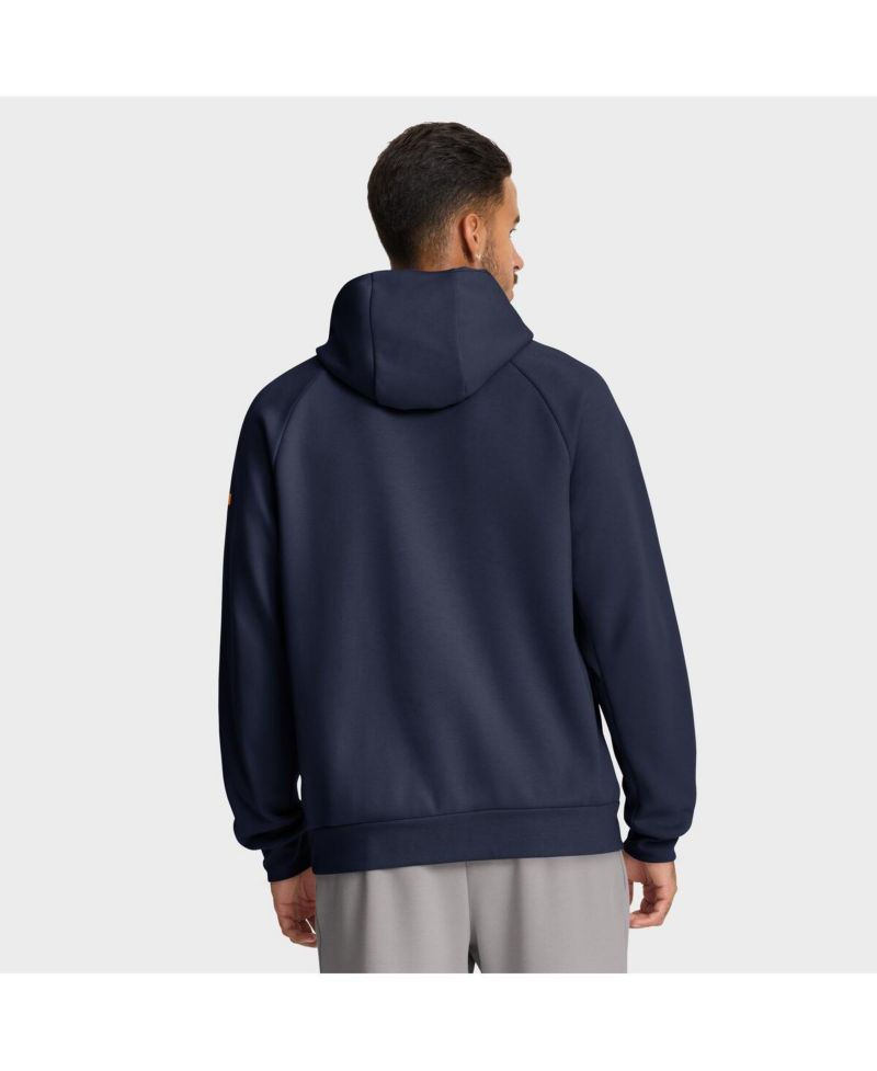 Men's Navy Michigan Wolverines Premium Raglan Performance Pullover Hoodie