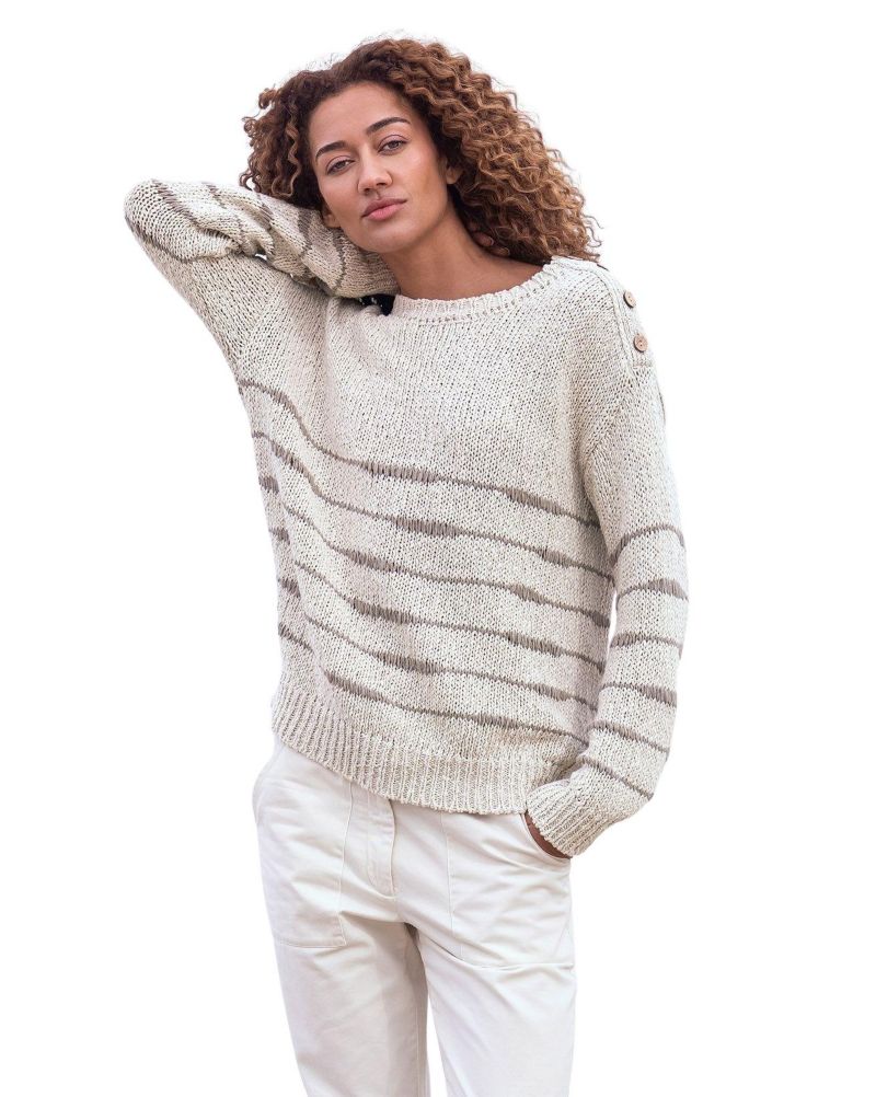 Women's Drop Stitch Breton Sweater