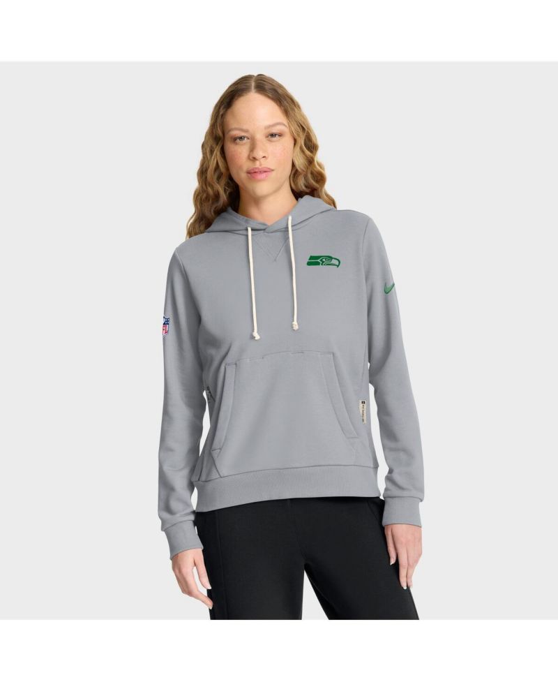 Women's Wolf Gray Seattle Seahawks 2025 Rivalries Collection Standard Issue Sideline Dri-FIT Hoodie