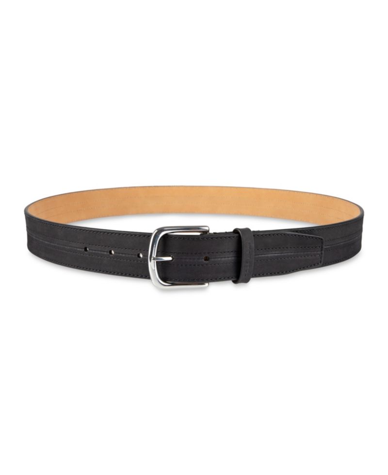 35MM Men's Seam-Stitched Leather Dress Belt