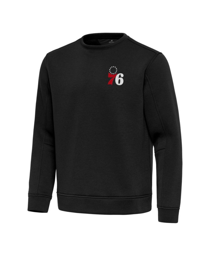 Men's Black Philadelphia 76ers Relevant Pullover Sweatshirt