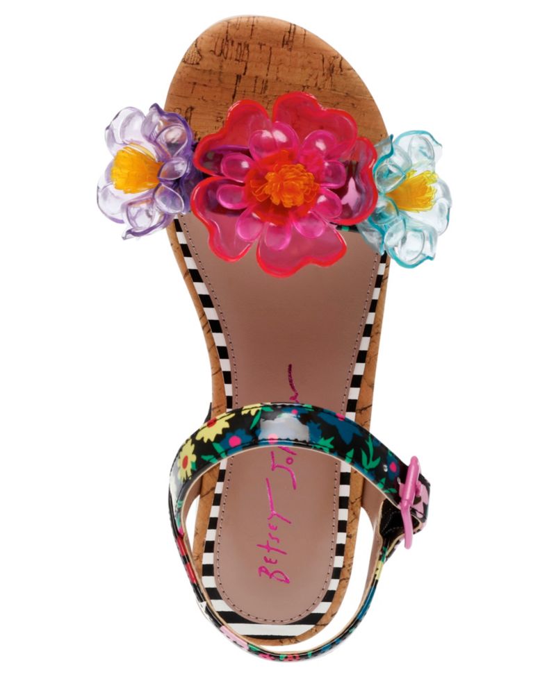 Little and Big Girls Oakly Clog Sandals with Flower Details